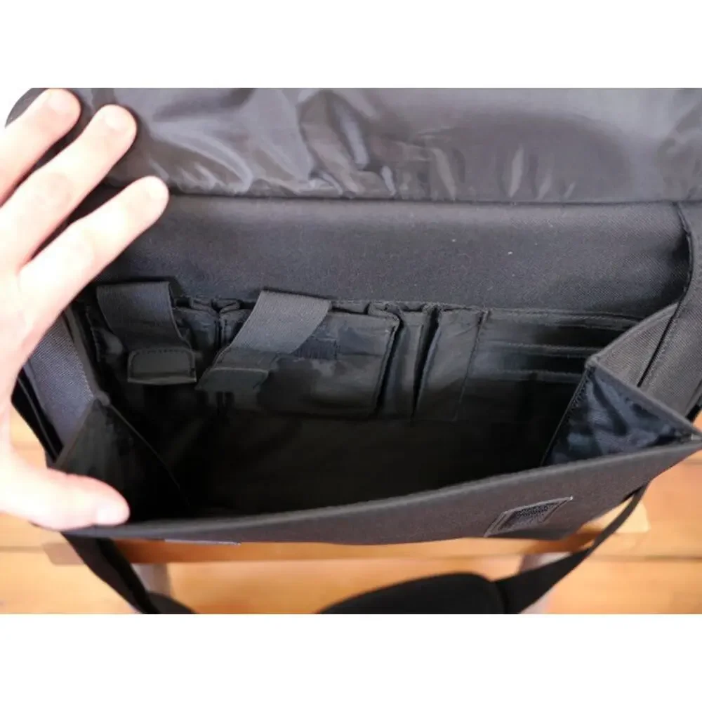 Samsonite Black Nylon Multi-Pocket Adjustable Laptop Soft Briefcase Carry On Bag